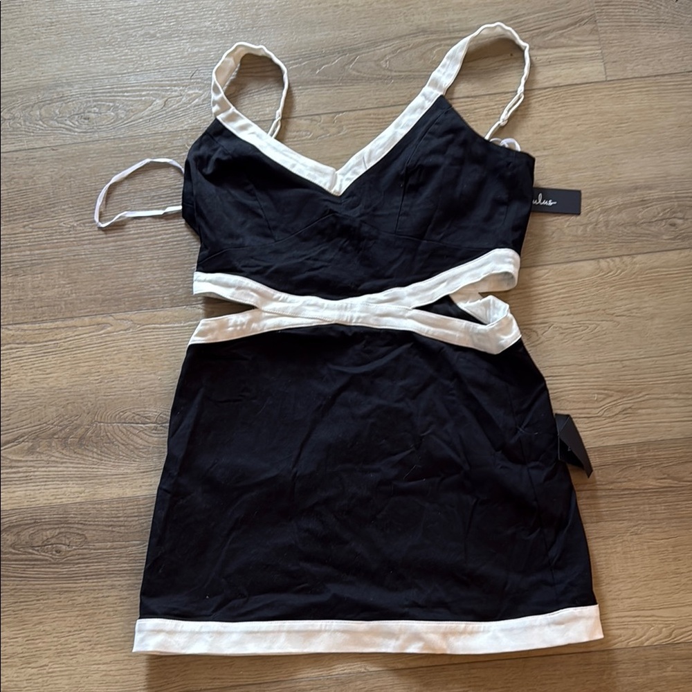 Lulu's Monochrome Strappy Dress